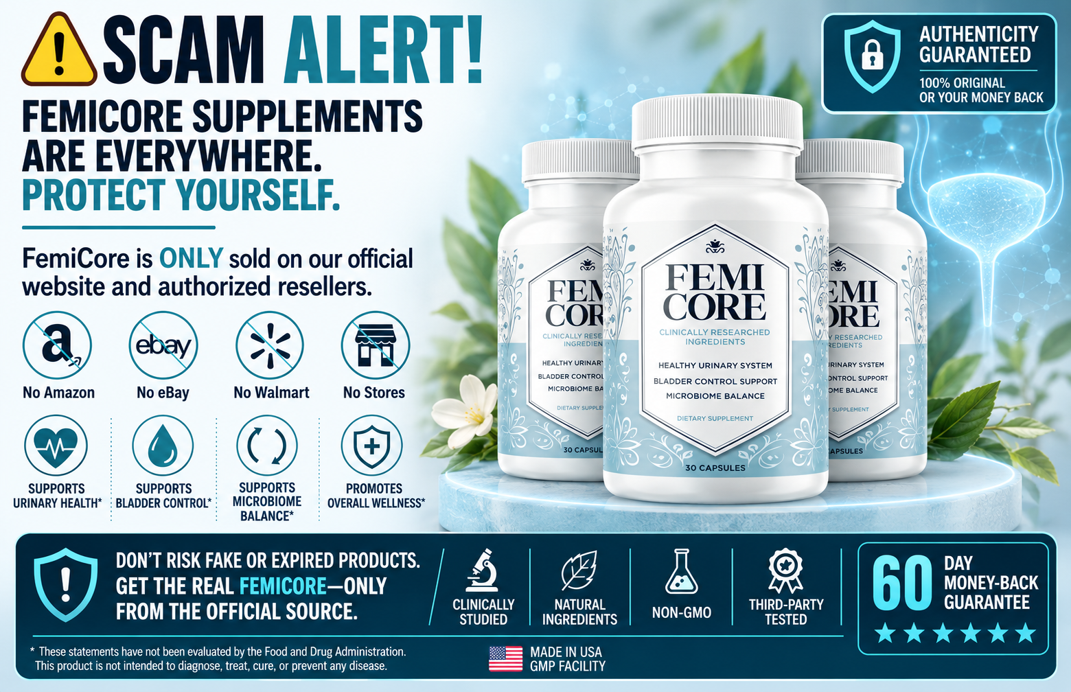 Femicore authenticity and counterfeit warning
